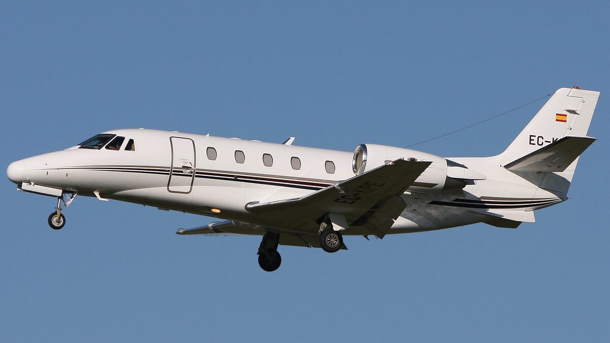 Cessna Citation XLS midsize jet in flight